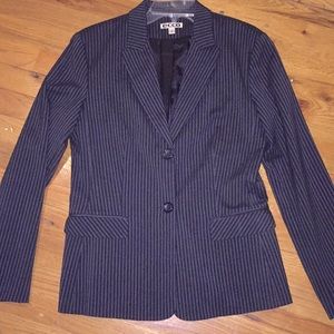 Black pinstripe blazer used